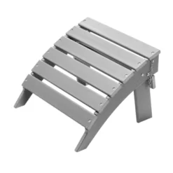 VEVOR Adirondack Ottoman, 16.9L X 18.9W X 13H Inch HDPE Plastic Folding Adirondack Ottoman, Weather-Resistant Foot Rest For Adirondack Chair, Gray -Aesthtic Interiors GUEST c03a4e97 1d82 4f7e be9c 0e67544656f1