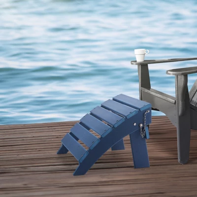 VEVOR Adirondack Ottoman, 15.7L X 18.9W X 13H Inch HDPE Plastic Folding Adirondack Ottoman, Weather-Resistant Foot Rest For Adirondack Chair, Blue 1 VEVOR Adirondack Ottoman, 15.7L X 18.9W X 13H Inch HDPE Plastic Folding Adirondack Ottoman, Weather-Resistant Foot Rest For Adirondack Chair, Blue