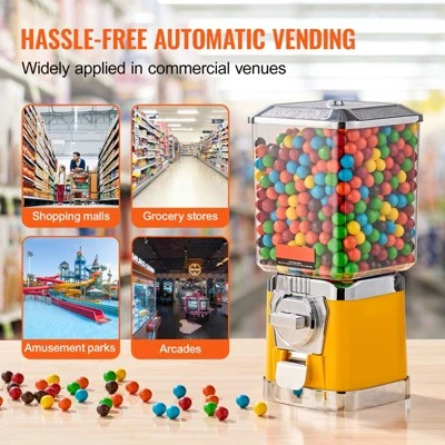 VEVOR Gumball Machine For Kids, 17"H Home Candy Vending Machine, PC Gumball Dispenser, Bubble Gum Machine For Game Stores 6 VEVOR Gumball Machine For Kids, 17"H Home Candy Vending Machine, PC Gumball Dispenser, Bubble Gum Machine For Game Stores - Image 6