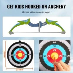 VEVOR Bow And Arrow Set For Kids,2 Pack Archery Set With 20 Suction Cup Arrows,2 Hanging Targets,2 Quivers,Outdoor For Boy & Girl 6 7 8 9 10+ Year Old -Aesthtic Interiors GUEST c12f3015 33f9 420c b9ca 171bf2585bd1