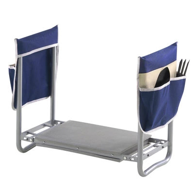 VEVOR Garden Kneeler And Seat, 11 In Wide Kneeling Pad, Heavy Duty Garden Kneeling Stool, Folding Garden Seat With 2 Tool Bags, Silver&Blue 8 VEVOR Garden Kneeler And Seat, 11 In Wide Kneeling Pad, Heavy Duty Garden Kneeling Stool, Folding Garden Seat With 2 Tool Bags, Silver&Blue - Image 8