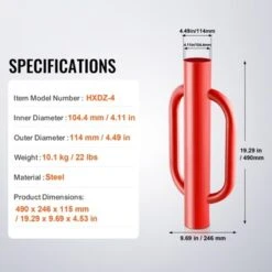 VEVOR Fence Post Driver With Handles, 4.11 In Inner Diameter T Post Pole Pounder, 22LB Heavy Duty Carbon Steel Hand Post Rammer, Red 14 VEVOR Fence Post Driver With Handles, 4.11 In Inner Diameter T Post Pole Pounder, 22LB Heavy Duty Carbon Steel Hand Post Rammer, Red -Aesthtic Interiors GUEST c2140ebd e4ea 46cb 9486 65a98b05590c