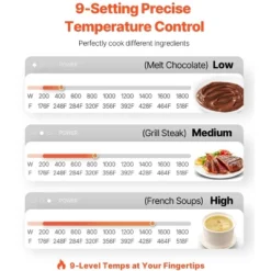 VEVOR Portable Induction Cooktop, 1800W Electric Induction Burner With 9 Temperature Settings, Countertop Induction Hot Plate With 3H Timer -Aesthtic Interiors GUEST c23f9ac3 2a8c 4948 bb68 f2010e4cb964