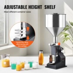 VEVOR Manual Paste Liquid Filling Machine, 5-50ml Bottle Filler, Adjustable Bottle Filling Machine, Stainless Steel Liquid Filler, Silver -Aesthtic Interiors GUEST c2482bd2 e1b5 4a3c b6b7 74f9cccd1907