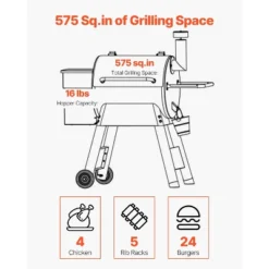 VEVOR Wood Pellet Grill Smoker, 8 In 1 BBQ Grills For Outdoor Cooking, 575 Square Inches Cook Area Electric Grill, 500°F Max Temperature, Black 10 VEVOR Wood Pellet Grill Smoker, 8 In 1 BBQ Grills For Outdoor Cooking, 575 Square Inches Cook Area Electric Grill, 500°F Max Temperature, Black -Aesthtic Interiors GUEST c25c8f9c e729 443e b011 b7590ffb7f71