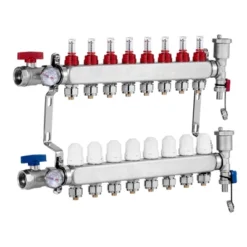 VEVOR 8-Branch Radiant Heat Manifold, 1/2" PEX Tubing Manifold, Stainless Steel PEX Manifold For Hydronic Radiant Floor Heating, Silver -Aesthtic Interiors GUEST c2f4b19c 3a73 4c4c a8c2 0486f995c6fb