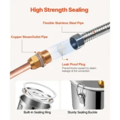 VEVOR Alcohol Still, 3 Gal / 11.4 L Stainless Steel Water Alcohol Distiller With Copper Coil For Fast Cooling, Dual Condenser Distiller Kit, Silver 13 VEVOR Alcohol Still, 3 Gal / 11.4 L Stainless Steel Water Alcohol Distiller With Copper Coil For Fast Cooling, Dual Condenser Distiller Kit, Silver -Aesthtic Interiors GUEST c3500585 99ac 4ae8 aa3a 599717f26238