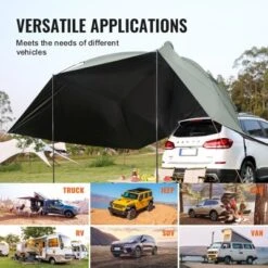 VEVOR Vehicle Awning, Large 10' X 7' Shade Coverage Car Side Awning, PU2000mm UV50+ Car Awning With Extended Side Canopies And Portable Storage Bag -Aesthtic Interiors GUEST c354a389 fed8 4060 8cb8 cd4bc45e0912
