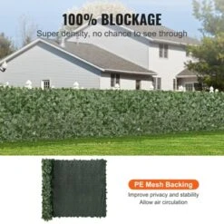 VEVOR Privacy Ivy Fence, 59 X 118in Artificial Green Wall Screen, Greenery Ivy Fence With Mesh Cloth Backing And Strengthened Joint, Faux Hedges Vine 9 VEVOR Privacy Ivy Fence, 59 X 118in Artificial Green Wall Screen, Greenery Ivy Fence With Mesh Cloth Backing And Strengthened Joint, Faux Hedges Vine -Aesthtic Interiors GUEST c3771384 4466 4542 a7c7 001d285b79d7