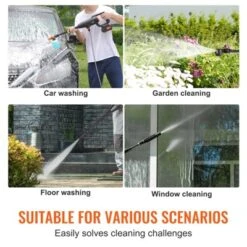 VEVOR Cordless Pressure Washer, 580-PSI 1.1 GPM Portable Power Cleaner, Handheld High-Pressure Car Washer Gun With 4.0Ah Battery, Charger, Black 12 VEVOR Cordless Pressure Washer, 580-PSI 1.1 GPM Portable Power Cleaner, Handheld High-Pressure Car Washer Gun With 4.0Ah Battery, Charger, Black -Aesthtic Interiors GUEST c42b2d4d 78a7 4eb0 b416 e2144a18a2fb