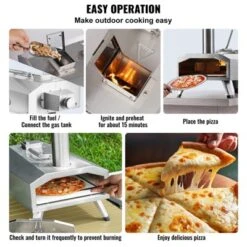 VEVOR Dual Fuel Pizza Oven For Outdoor Use, 12" Portable Pizza Oven, Pellet & Gas Powered Outdoor Pizza Oven With Thickened Cordierite Pizza Stone -Aesthtic Interiors GUEST c45e7cec 19f0 47de a627 09cdcfd55932