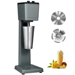 VEVOR Milkshake Maker Machine, 375W Commercial Milk Shake Maker Mixer, Single Head Drink Mixer Blender Machine, 3-Speed Milkshake Blender, Gray -Aesthtic Interiors GUEST c49d7128 c2f8 4f98 a243 0cbbfa49fdac