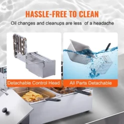 VEVOR Commercial Deep Fryer, Dual Tank 3000W Electric Countertop Fryer With Basket, 2 X 9.1Qt/8.6L Double Stainless Steel Oil Fryer -Aesthtic Interiors GUEST c5d8c286 1853 46b6 804c d62f6db74e00