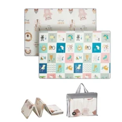 VEVOR Baby Play Mat, 51""x79"" Baby Crawling Mat, Non-Slip One-Piece Foam Baby Playmat, Foldable Portable Reversible Floor Mat With Travel Bag, Grey -Aesthtic Interiors GUEST c650343a e9c3 4936 b80a 555e7cf4b86d