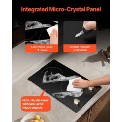 VEVOR Induction Cooktop, 1800W Electric Countertop Burner,2 Burner Knob Control Stove,Built-in Induction Cooktop With 12 Temperature Settings, Black -Aesthtic Interiors GUEST c656ae7d 3ad5 4ef5 b48c 735404cd244d