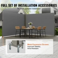 VEVOR Retractable Side Awning, 79''x 236'' Outdoor Privacy Screen,180g Polyester Water-proof Retractable Patio Screen -Aesthtic Interiors GUEST c6604cab 148b 4dd2 afd0 91806c43d7f8