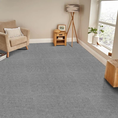 VEVOR Carpet Tiles Peel And Stick, 24” X 24” Squares Self Adhesive Carpet Floor Tile, Soft Padded Carpet Tiles, Easy Install (9Tiles, Light Gray) 1 VEVOR Carpet Tiles Peel And Stick, 24” X 24” Squares Self Adhesive Carpet Floor Tile, Soft Padded Carpet Tiles, Easy Install (9Tiles, Light Gray)