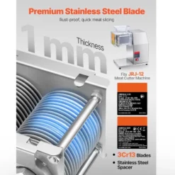 VEVOR Meat Cutter Machine Blade, 5 Mm Blade For Commercial Meat Cutter, One Set Blade For SJY-DQ90 Meat Cutting Machine, Stainless Steel, Silver -Aesthtic Interiors GUEST c6db418a f4e9 4dd8 b4c5 038d17b6264a