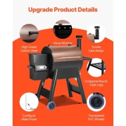 VEVOR Wood Pellet Grill Smoker, 8 In 1 BBQ Grills For Outdoor Cooking, 575 Square Inches Cook Area Electric Grill, 500°F Max Temperature, Black 11 VEVOR Wood Pellet Grill Smoker, 8 In 1 BBQ Grills For Outdoor Cooking, 575 Square Inches Cook Area Electric Grill, 500°F Max Temperature, Black -Aesthtic Interiors GUEST c799605d de75 4c04 b502 fcbe589b078b