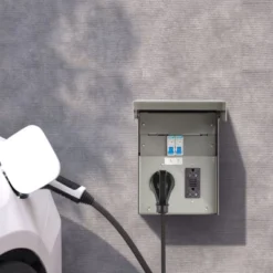 VEVOR Temporary Power Outlet Panel, 20 30 Amp, RV EV Electrical Outlet Panel With NEMA 30 Amp GFCI 20 Amp Receptacle Installed, Gray