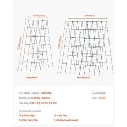 VEVOR Cucumber Trellis For Climbing Plants, 39" X 32" Foldable Cucumber Trellis Set With Twist Ties, Metal Garden Trellis For Raised Bed 14 VEVOR Cucumber Trellis For Climbing Plants, 39" X 32" Foldable Cucumber Trellis Set With Twist Ties, Metal Garden Trellis For Raised Bed -Aesthtic Interiors GUEST c827a589 9fbd 4dc7 84f4 7c262f13da61