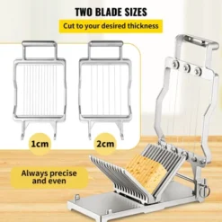 VEVOR Cheese Cutter With Wire 1 Cm & 2 Cm Cheeser Butter Cutting Blade, Aluminum Alloy Commercial Cheese Slicer, Silver 11 VEVOR Cheese Cutter With Wire 1 Cm & 2 Cm Cheeser Butter Cutting Blade, Aluminum Alloy Commercial Cheese Slicer, Silver -Aesthtic Interiors GUEST c83ff744 f62b 4ed4 af49 3c7ebc9a71b9