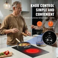 VEVOR Electric Cooktop, 12 Inch 2 Burners Built-in Electric Stove Top, 3000W Ceramic Top Radiant Cooktop, With Glass Panel, Knob Control -Aesthtic Interiors GUEST c86098ad c0fb 4e9e 8a48 61ab177a56ac