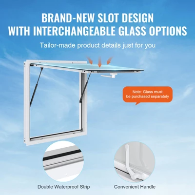 VEVOR Concession Window For Food Truck, 36"x36" Aluminum Alloy Food Truck Service Window, Up To 85 Degrees Stand Serving Window With Awning Door 3 VEVOR Concession Window For Food Truck, 36"x36" Aluminum Alloy Food Truck Service Window, Up To 85 Degrees Stand Serving Window With Awning Door - Image 3