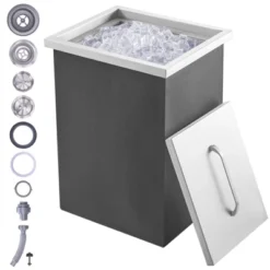 VEVOR Drop In Ice Chest, 14"L X 12"W X 18"H Stainless Steel Ice Cooler, Commercial Ice Bin With Cover, 40 Qt Outdoor Kitchen Ice Bar -Aesthtic Interiors GUEST c88a4492 2be2 48fe a03a cce991c7aa5d