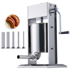 VEVOR Manual Sausage Stuffer, 10 L / 22 LBS Vertical Sausage Machine, Dual-Speed Meat Stuffer, Made Of Food-Grade 304 Stainless Steel, Silver -Aesthtic Interiors GUEST c918a207 cd44 40e7 a3ed d8aa9609fb61