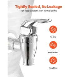 VEVOR Beverage Dispenser, 2.64 Gallon Drink Dispenser For Parties, Plastic Juice Dispensers With Spigot Ice Chamber, Clear -Aesthtic Interiors GUEST c952118c 47a9 448c 93d7 71db1423f61d