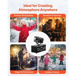 VEVOR Snow Machine, 1200W 90° Shaking Head Snow Maker With Wireless Remote Control, High Output Snowmaking Machine Coverage Up To 12 ㎡, Black -Aesthtic Interiors GUEST c960c697 1451 4d7f 9a97 c7200803dc17