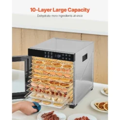 VEVOR Food Dehydrator Machine, 10 Stainless Steel Trays, 1000W Electric Food Dryer With Adjustable Temperature & 24-Hour Timer, Freeze Dryer, Black -Aesthtic Interiors GUEST c9700210 7a83 4019 a681 8019d2595a20