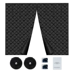 VEVOR Garage Door Screen For Winter, 8x7FT, Garage Door Insulation Kit, Magnetic Thermal Insulated Door Curtain With 300D Oxford Fabric, Black -Aesthtic Interiors GUEST c97023d1 8e70 40b1 89de 834a3a8967b9