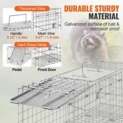 VEVOR Live Animal Cage Trap, 24" X 8" X 8" Humane Cat Trap Galvanized Iron, Folding Animal Trap With Handle For Rabbits, Stray Cats, Squirrels -Aesthtic Interiors GUEST ca4dbcf7 6dc6 4bef a84d b97fd572fee0