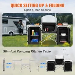 VEVOR Camping Kitchen Table, Folding Outdoor Cooking Table With Storage Carrying Bag, Aluminum Cook Station 3 Cupboard & Detachable Windscreen, Black 13 VEVOR Camping Kitchen Table, Folding Outdoor Cooking Table With Storage Carrying Bag, Aluminum Cook Station 3 Cupboard & Detachable Windscreen, Black -Aesthtic Interiors GUEST caafd3c1 4fa3 49da b53c 94d2c10114d2