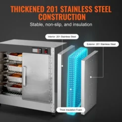 VEVOR Hot Box Food Warmer, 4-Tier Concession Warmer With Water Tray, 4 Pans, Double-door And Adjustable Shelves, Stainless Steel Food Warmer Cabinet -Aesthtic Interiors GUEST cbc0eb71 ab01 4477 be21 2fffdc1533a8