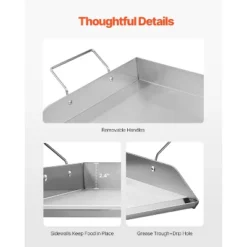 VEVOR Stainless Steel Griddle, 32x16 Inch Universal Flat Top Rectangular Plate, Gas Grill Griddle For BBQ Grill, Teppanyaki, Silver 10 VEVOR Stainless Steel Griddle, 32x16 Inch Universal Flat Top Rectangular Plate, Gas Grill Griddle For BBQ Grill, Teppanyaki, Silver -Aesthtic Interiors GUEST cc366d02 8c87 4668 96f6 f79acceb6404