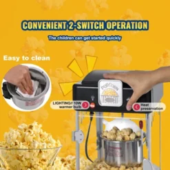 VEVOR Popcorn Maker, 300W Popcorn Popper Machine, 2.5 Oz Kettle Makes 4 QT Per Batch, Tabletop Popcorn Maker With PP Door, Includes 2 Scoops, Black 12 VEVOR Popcorn Maker, 300W Popcorn Popper Machine, 2.5 Oz Kettle Makes 4 QT Per Batch, Tabletop Popcorn Maker With PP Door, Includes 2 Scoops, Black -Aesthtic Interiors GUEST cccbcbb1 5ca3 4922 a125 4e54c2714e92