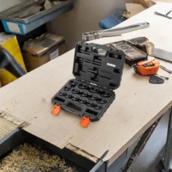 VEVOR Crowfoot Wrench Set, 1/2" And 3/8" Drive 15-Piece Crows Foot Wrench Set With PP Storage Case