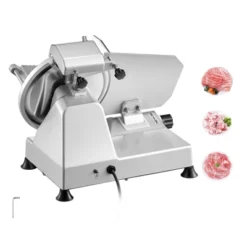 VEVOR Commercial Meat Slicer, 10 Inch Electric Deli Food Slicer, 180W Meat Cutter With A Premium 65Mn Blade, 0-0.4 Inch Adjustable Thickness, Silver -Aesthtic Interiors GUEST cd6769e9 7bd6 41d2 8d8b a74b4549145a