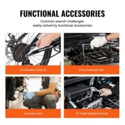 VEVOR Mechanics Tool Set And Socket Set, 1/4" 3/8" 1/2" Drive Deep And Standard Sockets, 450 Pcs SAE And Metric Mechanic Tool Kit -Aesthtic Interiors GUEST cdeb3fe9 d8f8 4b3f 9bbe 53c89d7d8a40