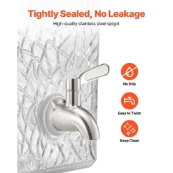 VEVOR Beverage Dispenser, 2.5 Gallon Drink Dispensers For Parties, Glass Juice Dispenser With Metal Stand, Stainless Steel Spigot, Clear 10 VEVOR Beverage Dispenser, 2.5 Gallon Drink Dispensers For Parties, Glass Juice Dispenser With Metal Stand, Stainless Steel Spigot, Clear -Aesthtic Interiors GUEST ce3ec54f a398 4bb2 8362 578d732dc369