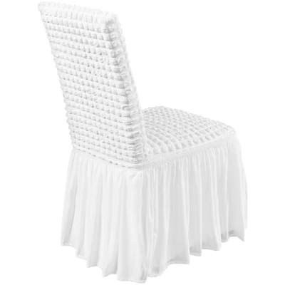 VEVOR Stretch Spandex Folding Chair Covers, Universal Fitted Chair Cover With Skirt, Removable Washable Protective Slipcovers, (4 PCS White) 8 VEVOR Stretch Spandex Folding Chair Covers, Universal Fitted Chair Cover With Skirt, Removable Washable Protective Slipcovers, (4 PCS White) - Image 8