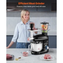 VEVOR 3-in-1 Multifunctional Stand Mixer, 6QT Stainless Steel Bowl, 660W 6+P Speeds Tilt-head Food Mixer, Black 12 VEVOR 3-in-1 Multifunctional Stand Mixer, 6QT Stainless Steel Bowl, 660W 6+P Speeds Tilt-head Food Mixer, Black -Aesthtic Interiors GUEST ce65f866 5bc5 4f18 a88c 76bf6a2f0384