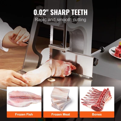 VEVOR Band Saw Blade, 51.2x0.63x0.02 Inch, 5 PCS/Pack Meat Bandsaw Blades For Replacement, Carbon Steel Blade, Meat Cutting, Silver 5 VEVOR Band Saw Blade, 51.2x0.63x0.02 Inch, 5 PCS/Pack Meat Bandsaw Blades For Replacement, Carbon Steel Blade, Meat Cutting, Silver - Image 5