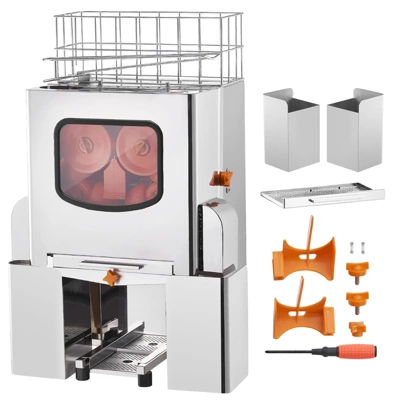 VEVOR Commercial Orange Juicer Machine, 120W Automatic Juice Extractor, Stainless Steel Orange Squeezer 20 Oranges/Minute, With Pull-Out Filter Box 8 VEVOR Commercial Orange Juicer Machine, 120W Automatic Juice Extractor, Stainless Steel Orange Squeezer 20 Oranges/Minute, With Pull-Out Filter Box - Image 8
