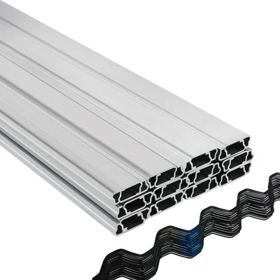 VEVOR Spring Wire And Lock Channel, 6.56ft Spring Lock & U-Channel Bundle, 40 Packs PE Coated Spring Wire & Aluminum Alloy Channel, Silver 8 VEVOR Spring Wire And Lock Channel, 6.56ft Spring Lock & U-Channel Bundle, 40 Packs PE Coated Spring Wire & Aluminum Alloy Channel, Silver - Image 8