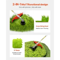 VEVOR String Trimmer, 25.2CC 2-Stroke, Gas Powered Weed Wacker, 16.9" Cordless Grass Trimmer, Multi-Functional Lawn Edger With Shoulder Strap -Aesthtic Interiors GUEST cf54ad22 4742 4698 8c7c d0cc9a15e661