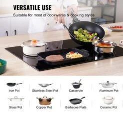 VEVOR Built In Electric Stove Top, 23.2 X 20.5 Inch 4 Burners, 240V Glass Radiant Cooktop With Sensor Touch Control, Timer & Child Lock Included -Aesthtic Interiors GUEST cf8fc185 9362 465f 8811 b1ff699b735a